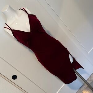 Elegant Burgundy Dress